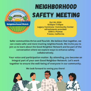 Fresno neighborhood watch neighborhood safety meeting