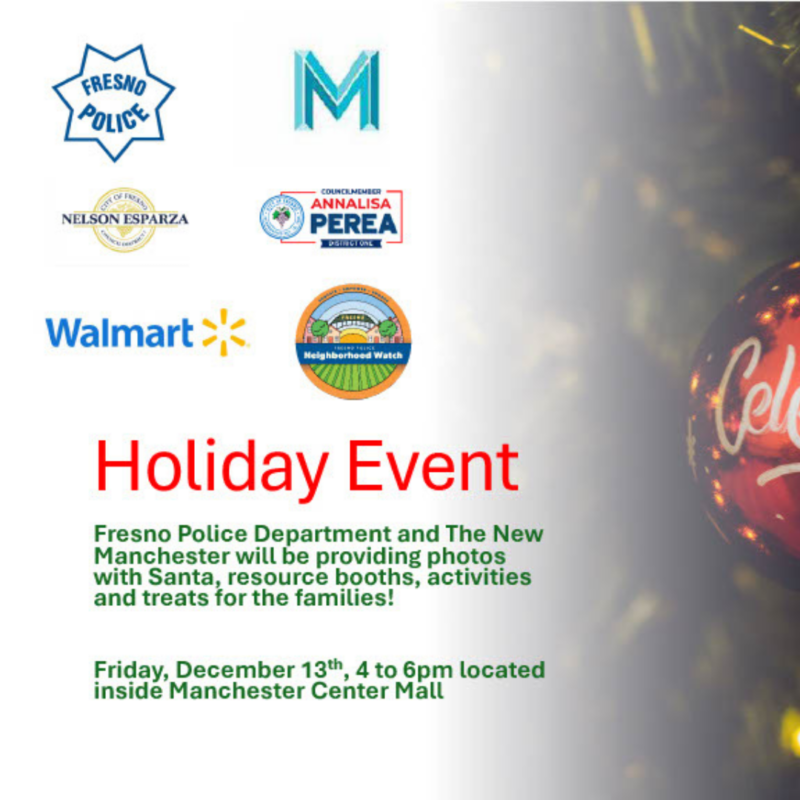 Dec 13th Holiday Event - Fresno Neighborhood Watch